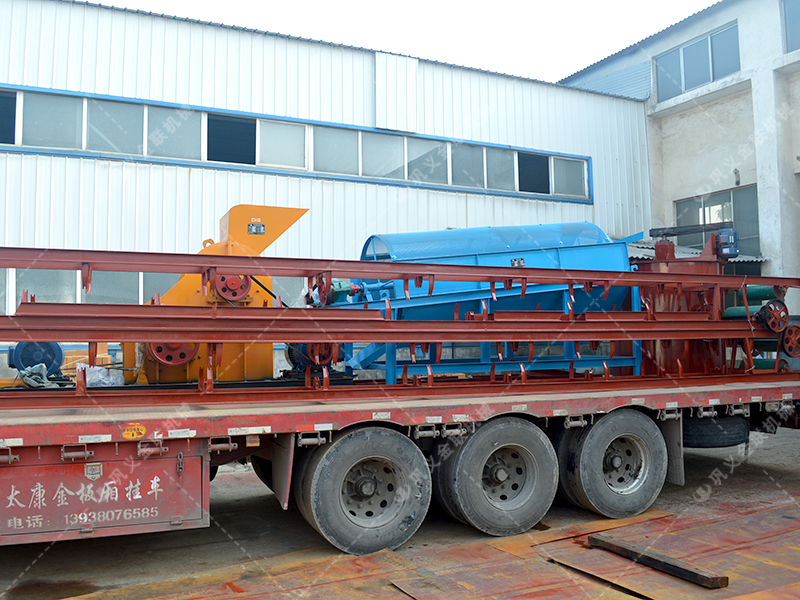 雙級粉碎機生產線發貨圖片_發往云南瀾滄_破碎錳礦石